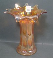 Fenton Marigold Long Thumbprint  Squatty JIP Vase