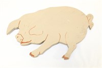 Vintage carved wooden pig