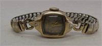 Vintage 14k Gold w Diamonds Bulova 17 Jewel Watch