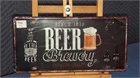 New beer brewery metal license plate 12" X 6"
