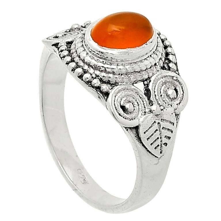 Sterling Silver Carnelian Ring