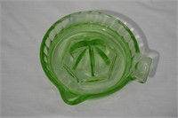Green Depression Glass Juicer