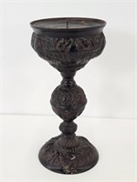 METAL CANDLE STAND - 11.75" TALL X 5.75" DIAMETER
