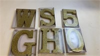 Sparkly Gold Letters