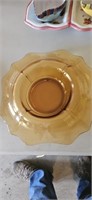 Amber Glass Console Bowl