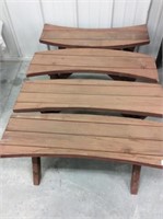 4) Redwood Benches