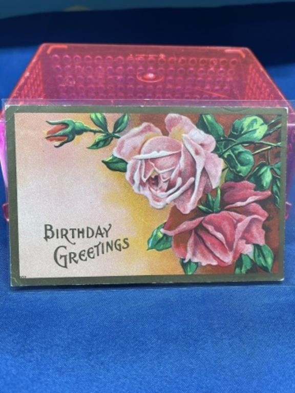 Early 1900s happy birthday postcard