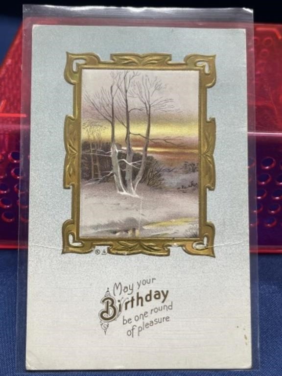 1911 Early 1900s happy birthday postcard