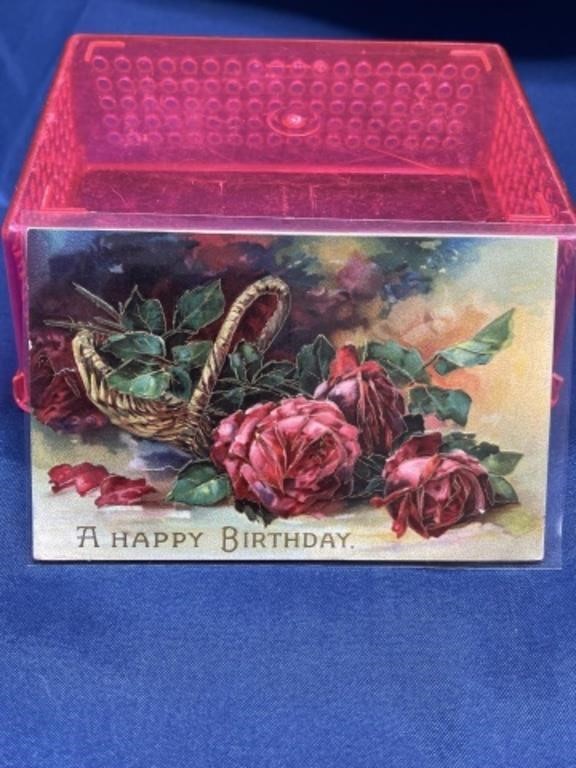 1909 Early 1900s happy birthday postcard