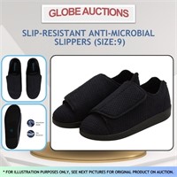 SLIP-RESISTANT ANTI-MICROBIAL SLIPPERS (SIZE:9)