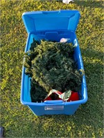 Lot of wreathes in totes
