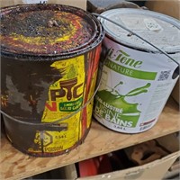Part Cans of Linseed Oil, Semi Gloss Paint