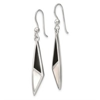 Sterling Silver- Onyx MOP Dangle Earrings