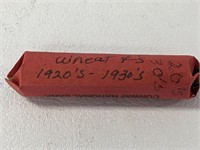 1 ROLL 1920'S-1930'S WHEAT PENNIES