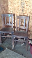 Wood chairs, wobbly