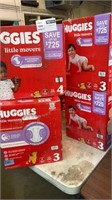 1 LOT  3- HUGGIES DIAPERS SIZE 3, 174  CT./ 1-