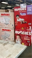 1 LOT 2- HUGGIES SKIN ESSENTIALS SIZE 2, 186 CT./