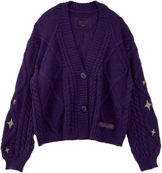 Women Knit Loose Sweater Coat