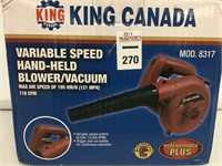 KING CANADA 8317 HAND-HELD BLOWER/VACUUM