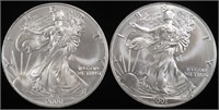 2000 & 2001 AMERICAN SILVER EAGLES