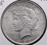 1922 PEACE DOLLAR XF