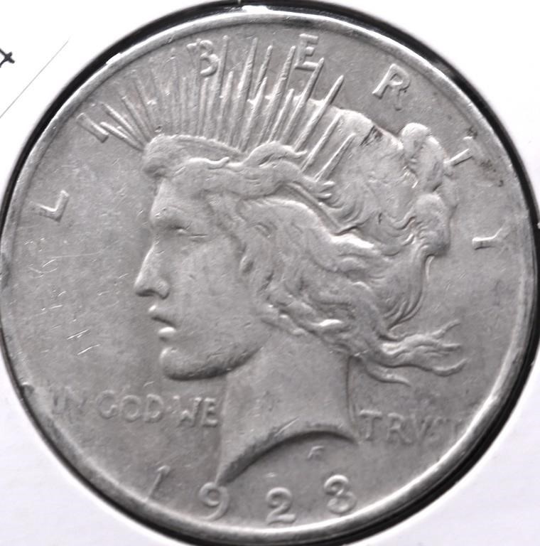 1923 PEACE DOLLAR VF