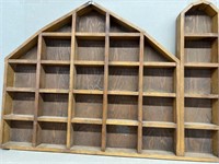 Wooden barn whatnot shelf