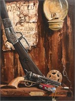 WILD WEST TROMP L'OEIL PAINTING