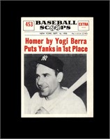 1961 Nu Card Scoops #453 Yogi Berra EX to EX-MT+