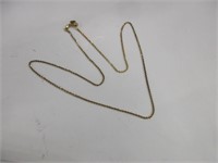 Gold color sterling silver adjustable necklace