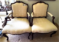 (2) Victorian Style Arm Chairs **