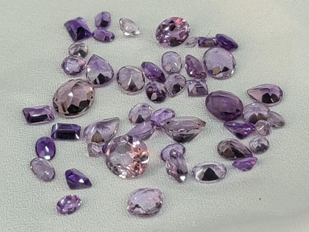 50CTW Mixed Amethyst Gemstones