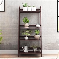 NEW $60 Bamboo Ladder Shelf Bookcase