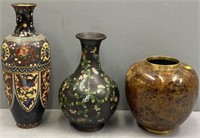 3 Chinese Cloisonne Vases