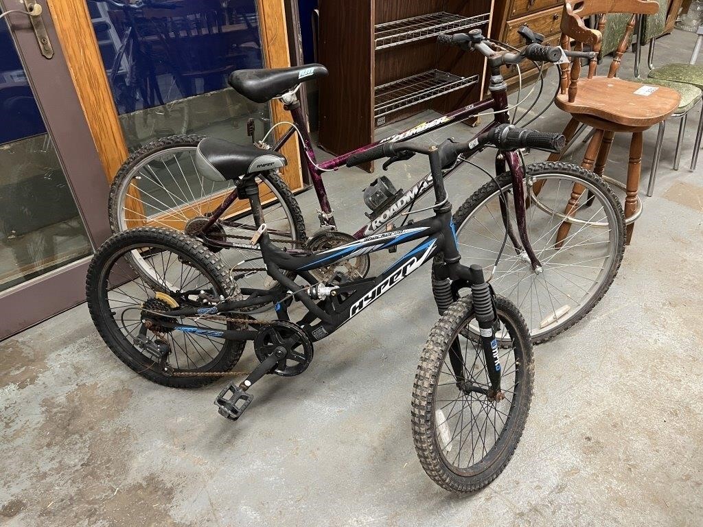 QTY. 2 BICYCLES (ROADMASTER & HYPER)