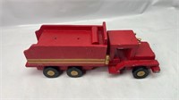 Red Wooden toy dump truck