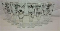 Eight Vintage Coach & Carriage Glasses