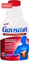 New Lot of 5 Gaviscon Liquid Extra Strength Antaci