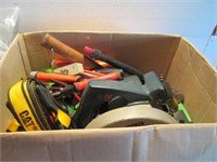 BOX FULL WITH ASSORTED TOOLS