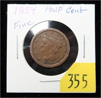 1854 U.S. half cent