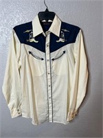 Vintage 1970s Pearl Snap Cowboy Shirt Bruxton