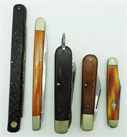 (5) Vintage Folding Pocket Knives;