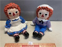 VINTAGE CERAMIC RAGGEDY ANN FIGURES