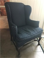 NAVY WING BACK CHAIR