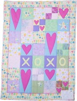 Hugs and Kisses, crib quilt, 48" x 35"