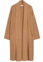 New Mango Women's Knitted Long Coat, Medium, Brown