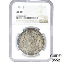 1901 Morgan Silver Dollar NGC XF40