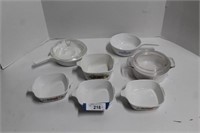 Corning Ware Baking Dishes and Cookware.