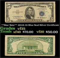 **Star Note** 1953A $5 Blue Seal Silver Certificat