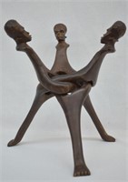 Hand Carved African Figural Wooden Sculpture